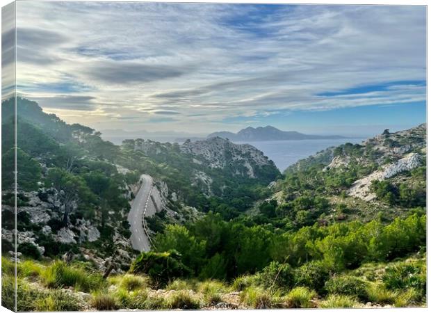 Road to Formentor Canvas Print by Hannah Louise López