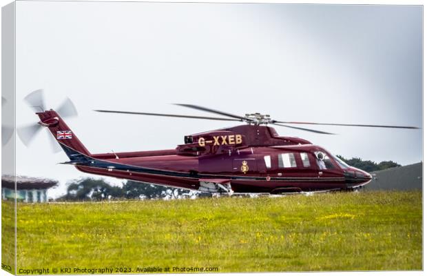 royal family helicopter Canvas Print by KRJ Photography