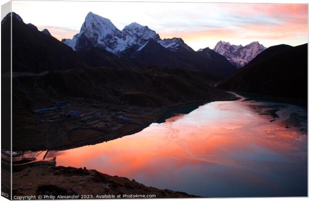 Dawn at Gokyo-Ri Canvas Print by Philip Alexander