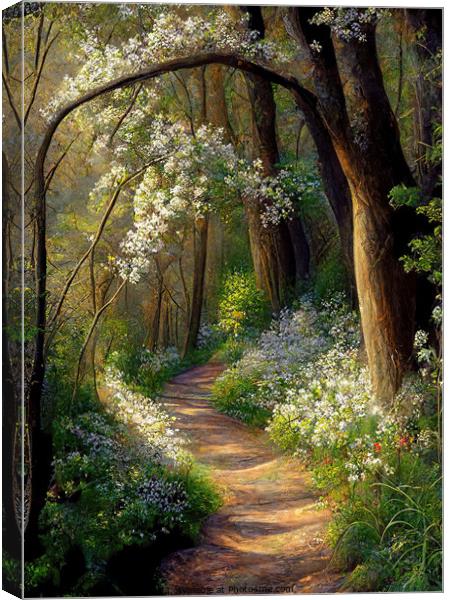 Spring Woodland II Canvas Print by Harold Ninek