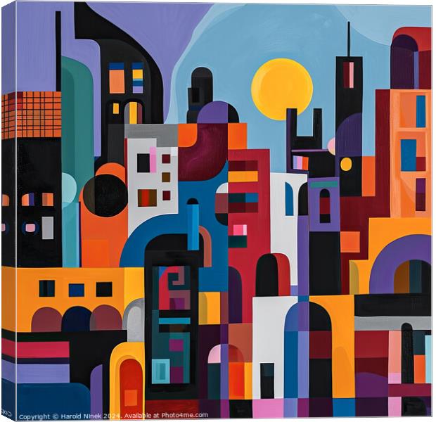 City Sunrise Canvas Print by Harold Ninek