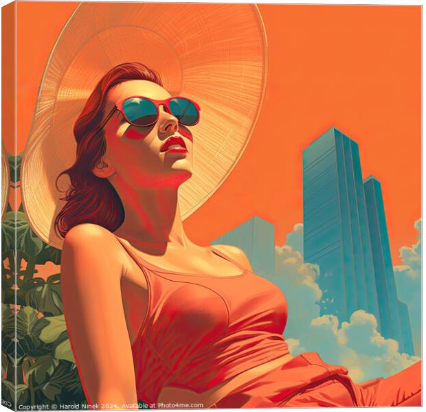 Summer in the City Canvas Print by Harold Ninek
