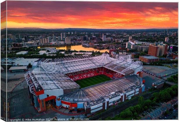Old Trafford stadium , Manchester United football  Canvas Print by Mike McMahon