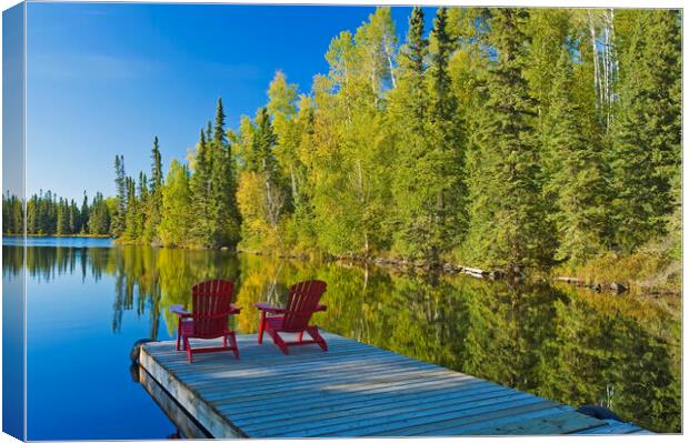 Relaxing On the Dock Canvas Print by Dave Reede