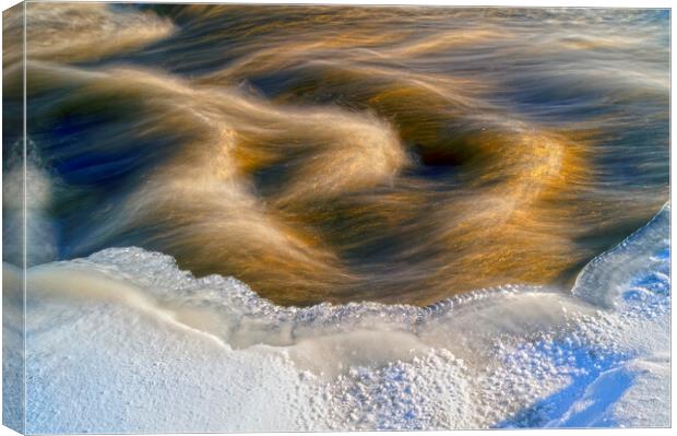 winter flow Canvas Print by Dave Reede
