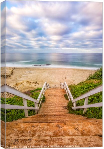 Let's Go Down To Windansea Canvas Print by Joseph S Giacalone