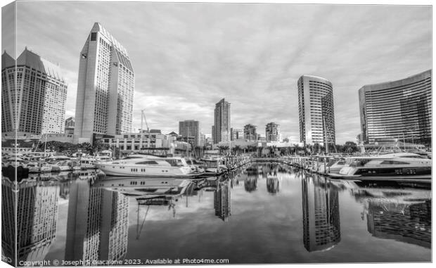 Calm Reflections  - Downtown San Diego Canvas Print by Joseph S Giacalone