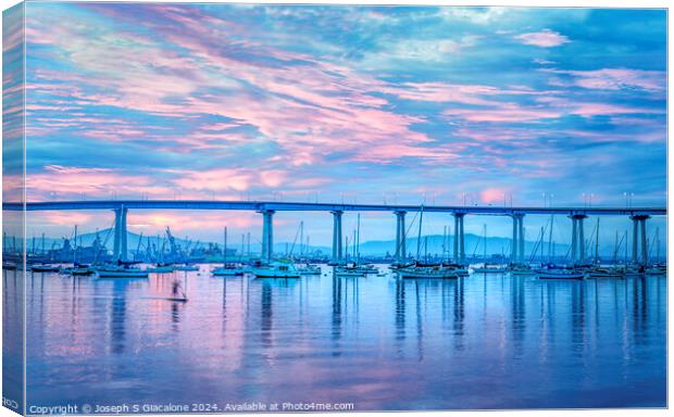 Pastel Morning Blues Canvas Print by Joseph S Giacalone