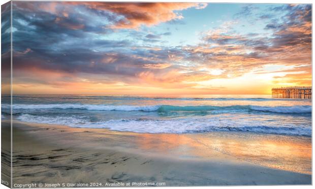 This Is A Summer Sunset Canvas Print by Joseph S Giacalone
