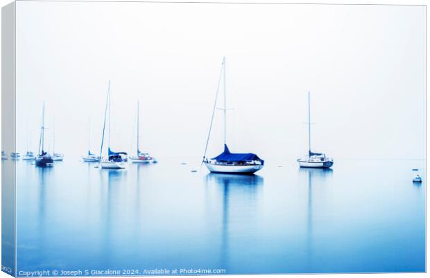 Morning Blues - San Diego Harbor Canvas Print by Joseph S Giacalone