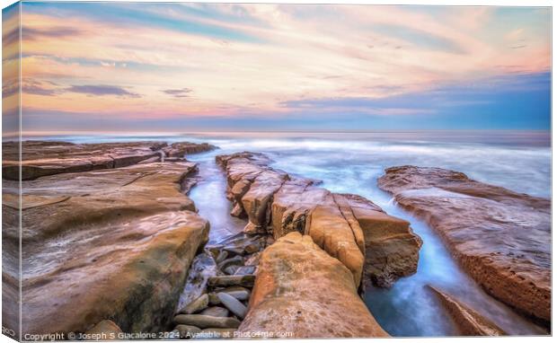 Once Together - La Jolla Coast Canvas Print by Joseph S Giacalone