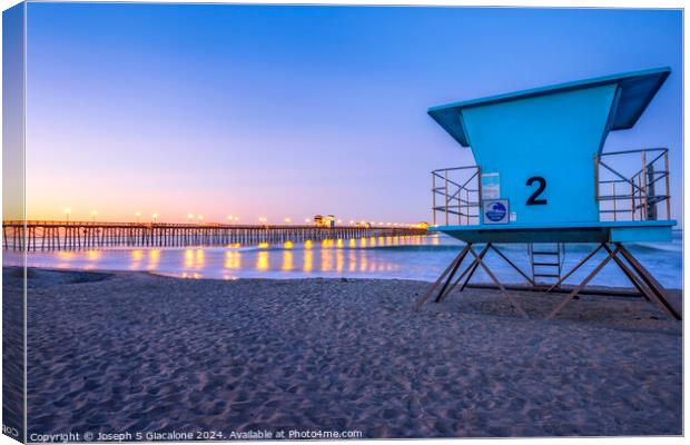 Number 2 At Dawn - Oceanside, California Canvas Print by Joseph S Giacalone