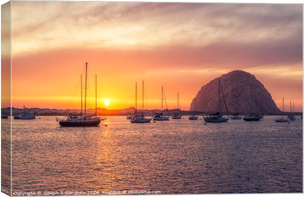 Bright Orange In Morro Bay Canvas Print by Joseph S Giacalone