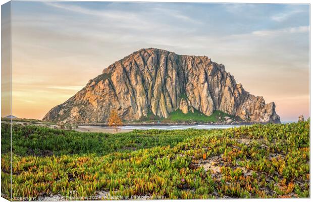 Morro Rock At Rest Canvas Print by Joseph S Giacalone