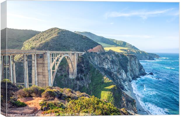 Bixby Bridge Canvas Print by Joseph S Giacalone