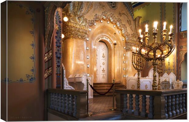 Synagogue bimah side view Canvas Print by Dejan Travica