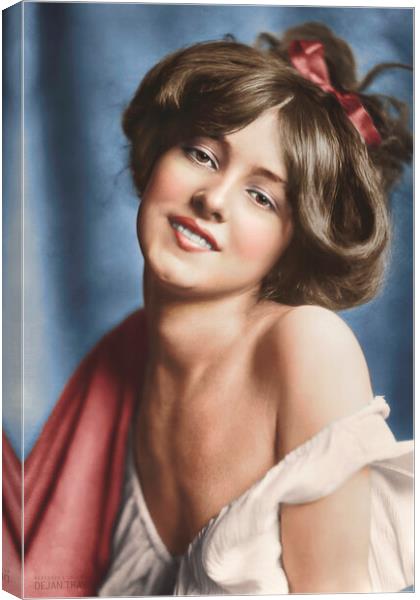 Evelyn Nesbit a popular American actress, chorus girl and artist Canvas Print by Dejan Travica