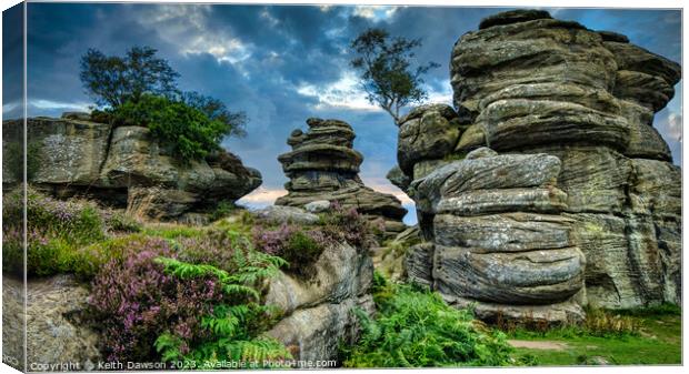 Brimham Rocks Canvas Print by Keith Dawson