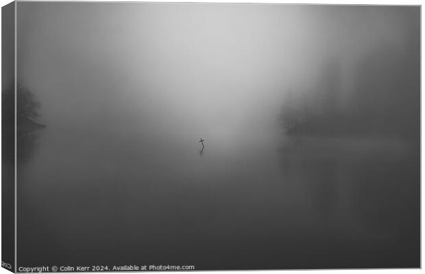Cross on a foggy morning Canvas Print by Colin Kerr