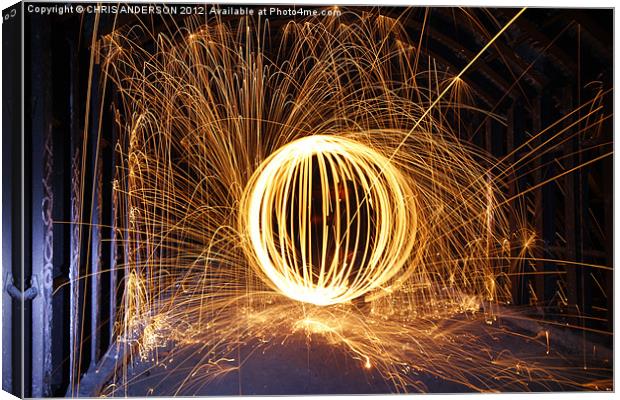 Fire orb Canvas Print by CHRIS ANDERSON