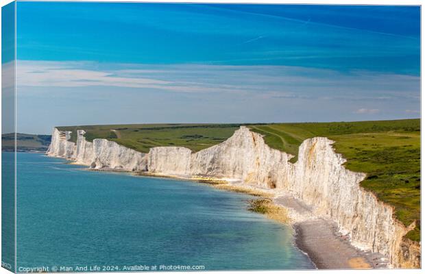 White Cliffs of Dover Canvas Print by Man And Life