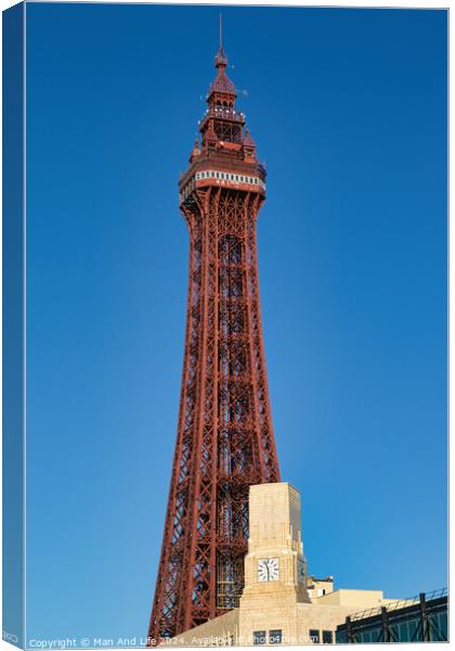 Blackpool Tower Canvas Print by Man And Life