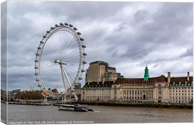London Eye Canvas Print by Man And Life
