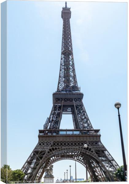 Eiffel Tower Canvas Print by Man And Life