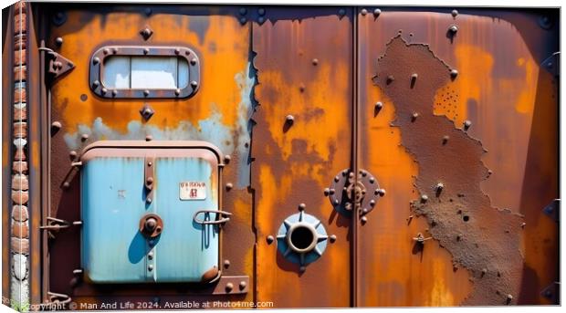 Iron rusted door Canvas Print by Man And Life