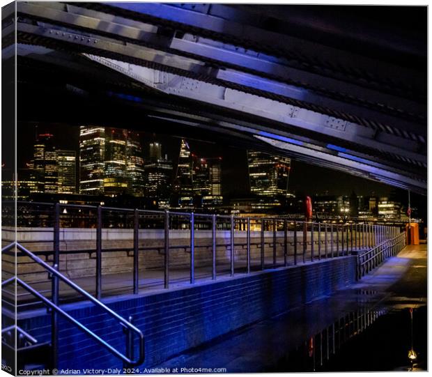 The City of London from Blackfriars Railway Bridge Canvas Print by Adrian Victory-Daly