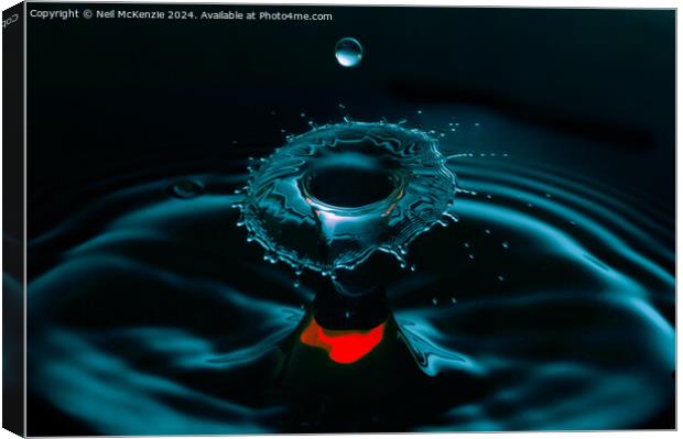Splash of water rebounding  Canvas Print by Neil McKenzie