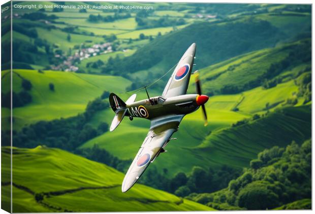 Supermarine Spitfire  Canvas Print by Neil McKenzie