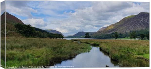 Buttermere Beauty of the Lakes Canvas Print by Dawn Francis