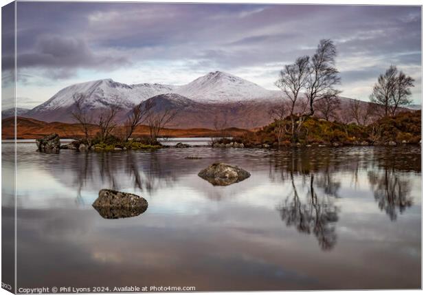 Lochan na h-Achlaise Canvas Print by Phil Lyons