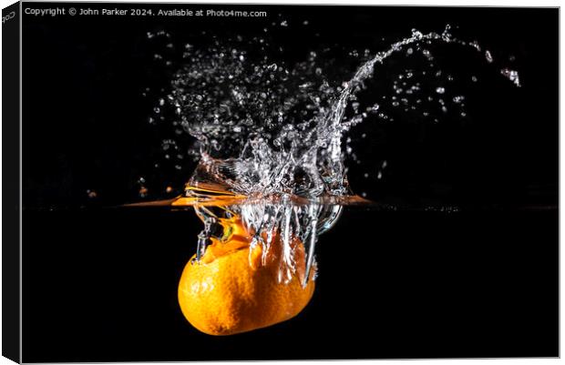 Splash Satsuma Canvas Print by John Parker