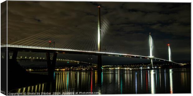 Queensferry Crossing Towards Edinburgh Canvas Print by Shots by j0kster 