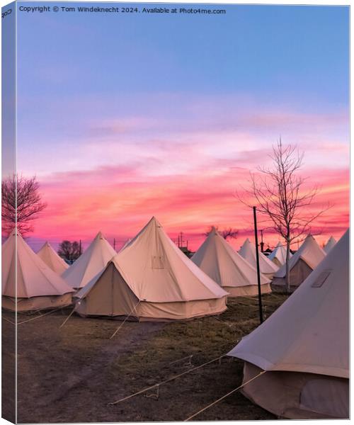 Tents in Marfa, Texas Canvas Print by Tom Windeknecht