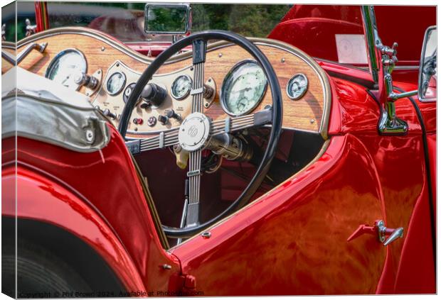 Red MG TC sports car Canvas Print by Phil Brown