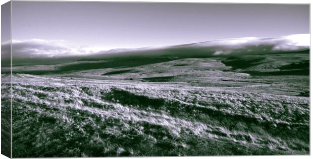 Clouds rolling over Wild Boar Fell in the Yorkshire Dales Canvas Print by Phil Brown