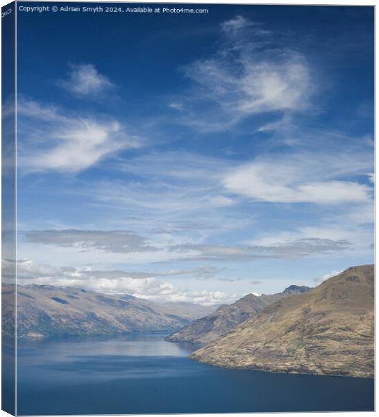 new zaland lakes and mountains Canvas Print by Adrian Smyth