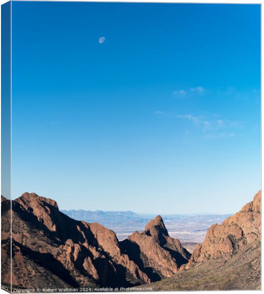The Window and the Moon at Big Bend National Park Canvas Print by Robert Waltman