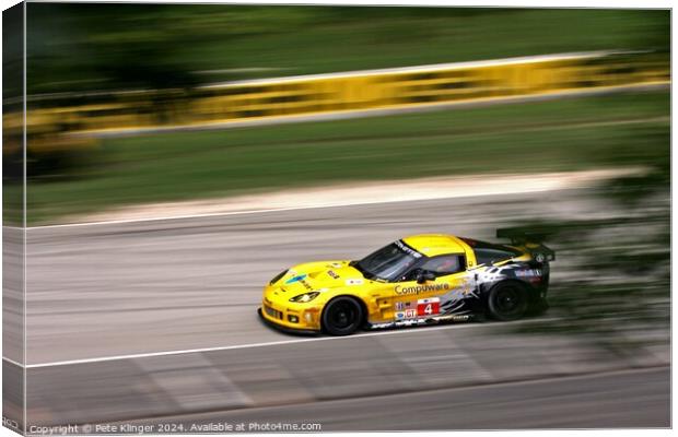 Corvette By Chevrolet Racing Canvas Print by Pete Klinger