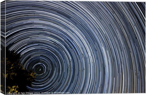 Abstract star trails Polaris Canvas Print by Pete Klinger