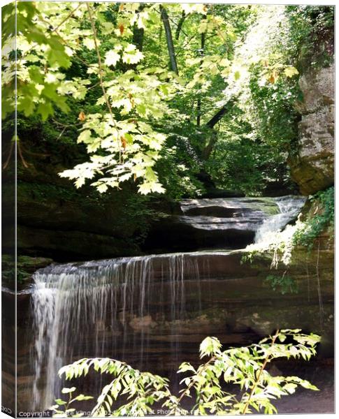 Hilltop stream over the edge Canvas Print by Pete Klinger