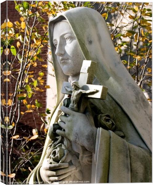 Statue of Saint Theresa Canvas Print by Pete Klinger