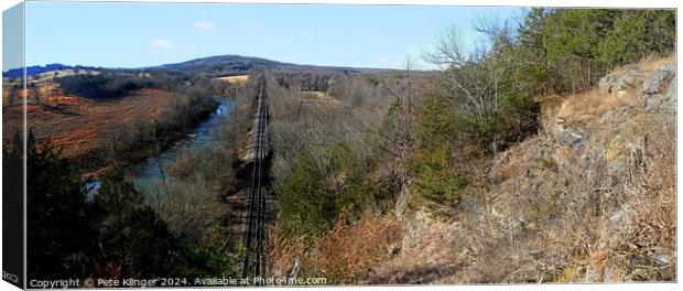 Pyatt Arkansas Overlook railroad Canvas Print by Pete Klinger