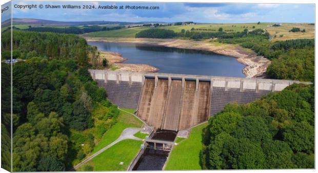 Thruscross Reservoir Dam Canvas Print by Shawn Williams