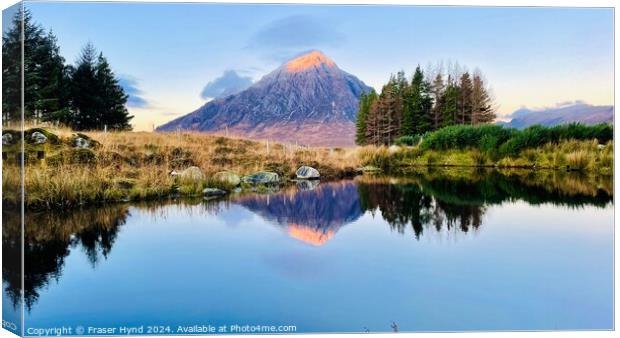 Buachaille Etive Mor, Glencoe.  Canvas Print by Fraser Hynd