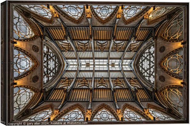 Bradford Wool Exchange ceiling Canvas Print by gary allan