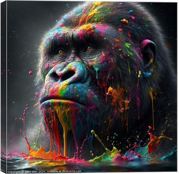 Gorilla Canvas Print by gary allan